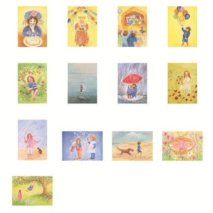 Assortiment de cartes postales - Jeux et fêtes d'enfants - Mercurius