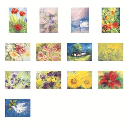 Assortiment de grandes cartes postales - Fleurs II - Mercurius
