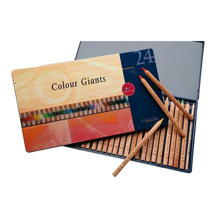 Crayons de couleur géants - 24 couleurs - Mercurius