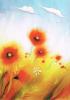 Carte postale laine cardée - Fleurs et Paysages - Mercurius Motif : Fleur 10