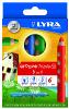 Crayons de couleur ergonomiques Lyra triple one triangulaires - 6 couleurs - Lyra