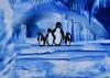 Tampon pingouins Encaustic Art