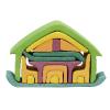 Maison en bois avec meubles verte et jaune - Mercurius