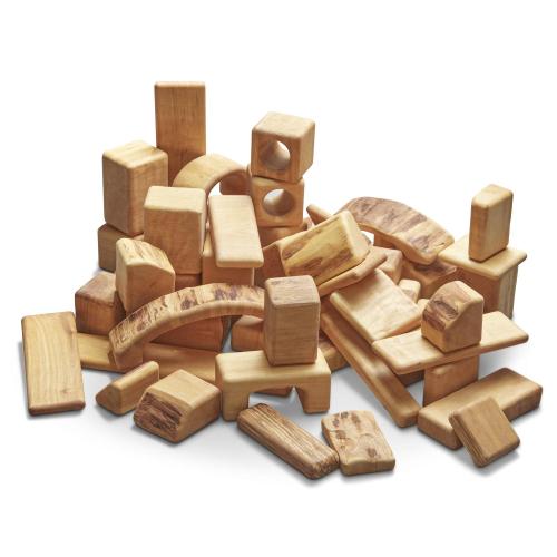 Blocs de constructions en bois 50 pièces