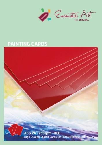 Cartes à peindre A5 rouges Encaustic Art - Mercurius