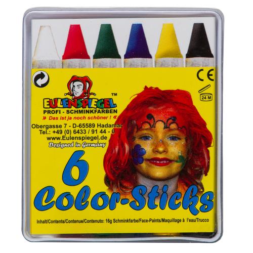 Crayons de Maquillage 6 couleurs - Eulenspiegel