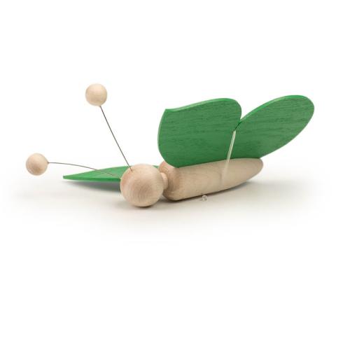 Mobile papillon vert en bois