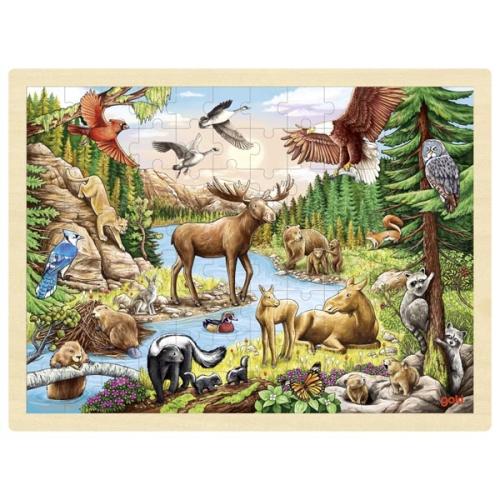 Puzzle animaux d'Amérique du Nord 96 pièces - Goki