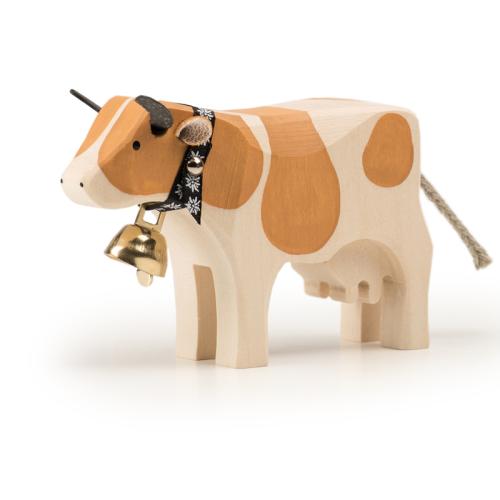 Vache en bois avec clochette GM